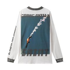 Saint Michael High-Collar Lightning & Arch Logo Sweatshirt