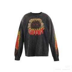 Saint Michael Live In Hell Graphic Vintage Sweatshirt