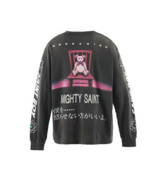 Saint Michael Character Artwork & Text Graphic Sweatshirt