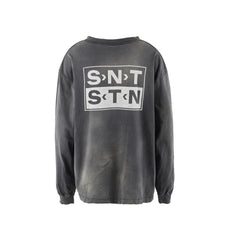 Saint Michael Minimalist Block Logo Long Sleeve Sweatshirt