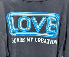 Saint Michael Love Patchwork Graphic Sweatshirt