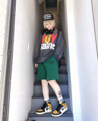 Saint Michael Joy Saint Slogan Print Vintage Sweatshirt