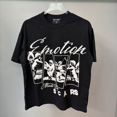 Mixed Emotion Layered Figure Graphic Tee