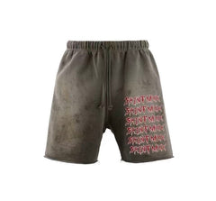 Saint Michael Distressed Vintage Effect Gothic Text Sweat Shorts