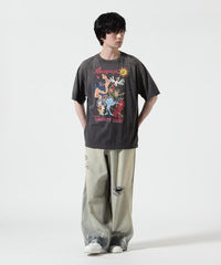 Saint Michael Illustrated Skull Graphic Tee