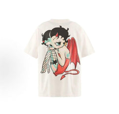 Saint Michael Devil Boop Graphic Double-Sided T-Shirt