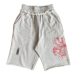 SAINT VANITY Retro Fashion Print Casual Sweatshirt and Shorts Set