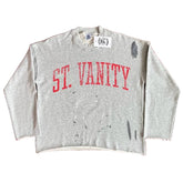 SAINT VANITY Retro Fashion Print Casual Sweatshirt and Shorts Set