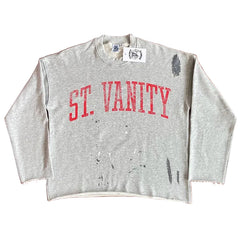SAINT VANITY Retro Fashion Print Casual Sweatshirt and Shorts Set