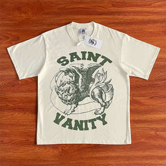 SAINT VANITY休闲短袖T恤 2024秋季ins风字母印花圆领设计 (3)