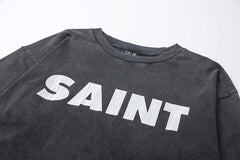 Saint Michael Minimalist Block Logo Long Sleeve Sweatshirt