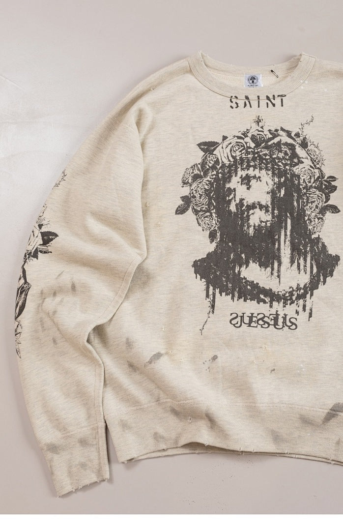 Saint Michael ST49 Jesus Artwork Graphic Sweatshirt