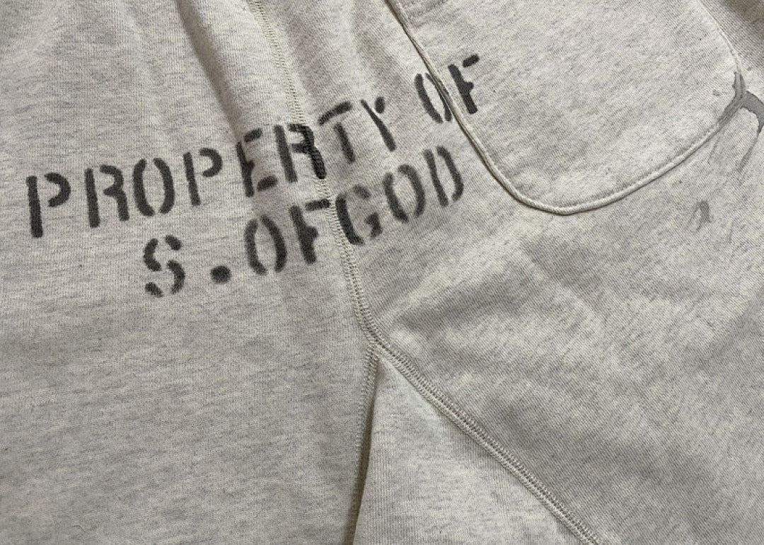 Saint Michael Praying Hands & Bold Lettering Sweat Shorts