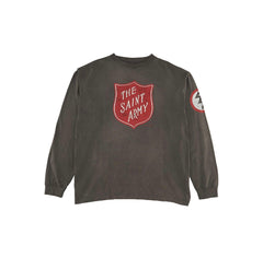 Saint Michael Emblem Patch & Slogan Back Print Sweatshirt
