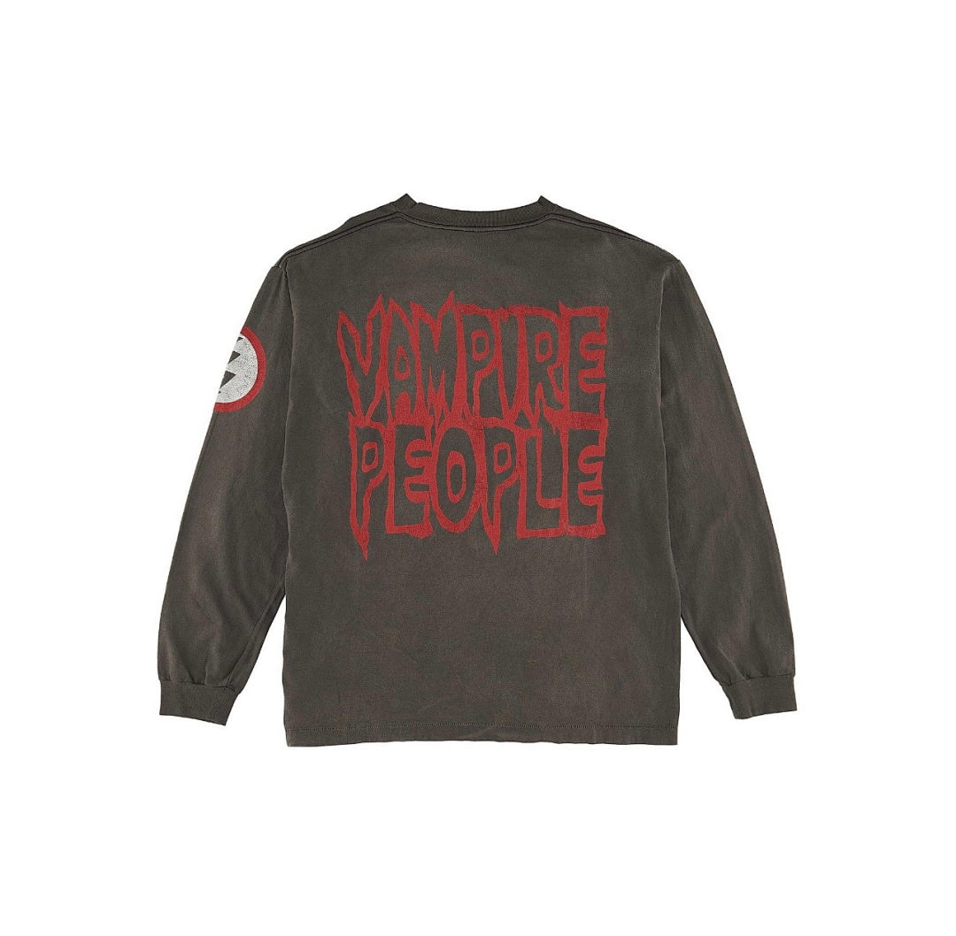 Saint Michael Emblem Patch & Slogan Back Print Sweatshirt