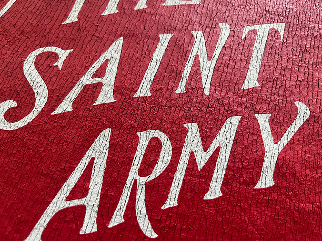 Saint Michael Emblem Patch & Slogan Back Print Sweatshirt