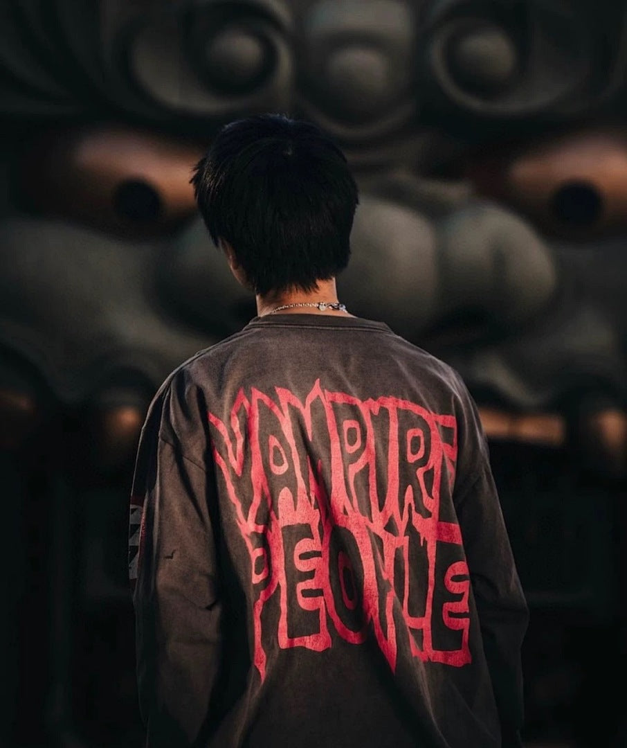 Saint Michael Emblem Patch & Slogan Back Print Sweatshirt
