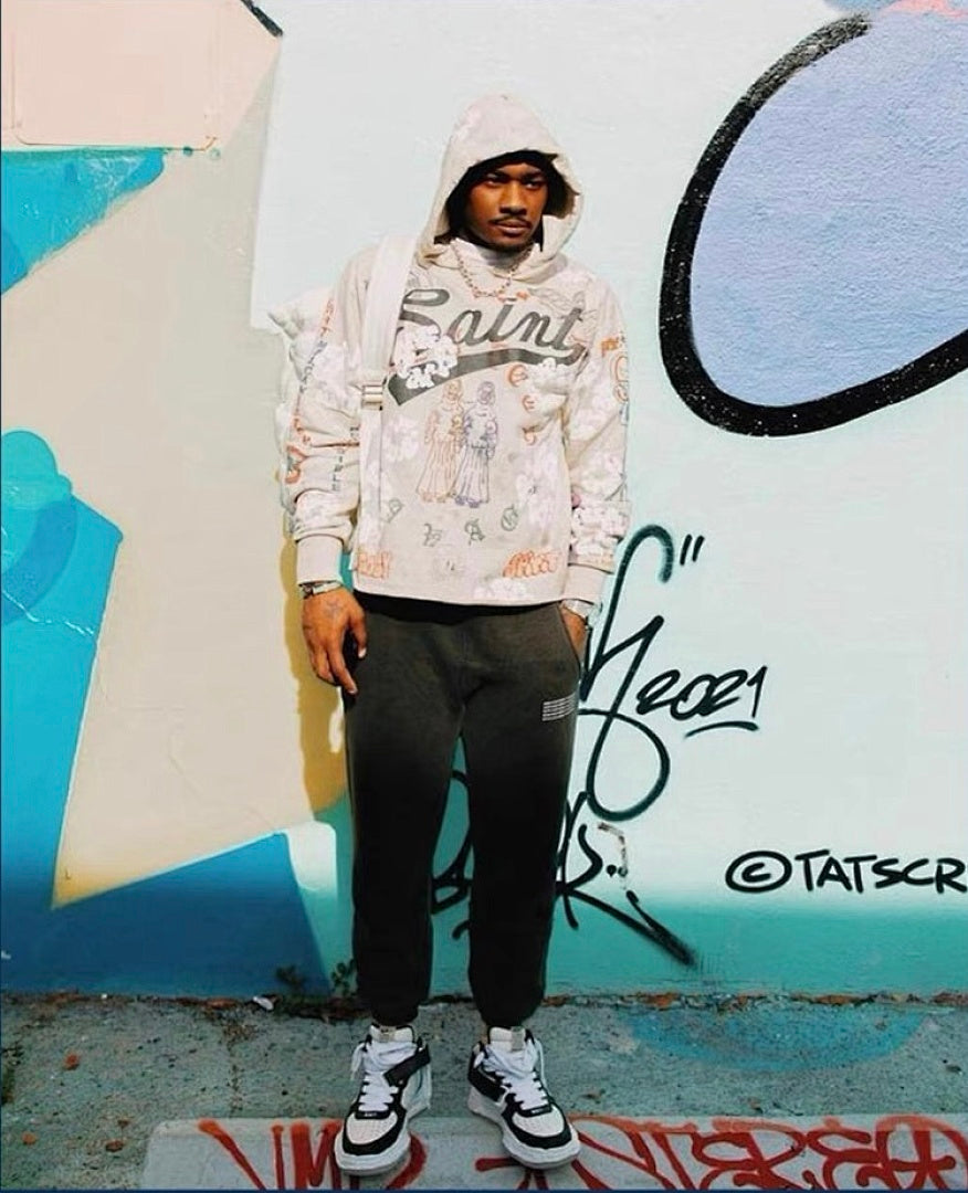 Saint Michael ST126 Full Graphic Collage Hoodie