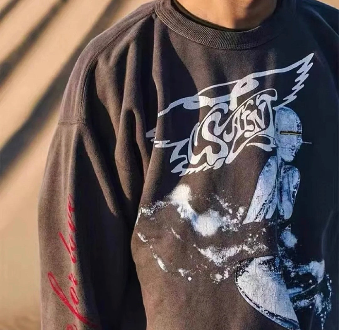 Saint Michael ST147 Cupid Angel Graphic Sweatshirt
