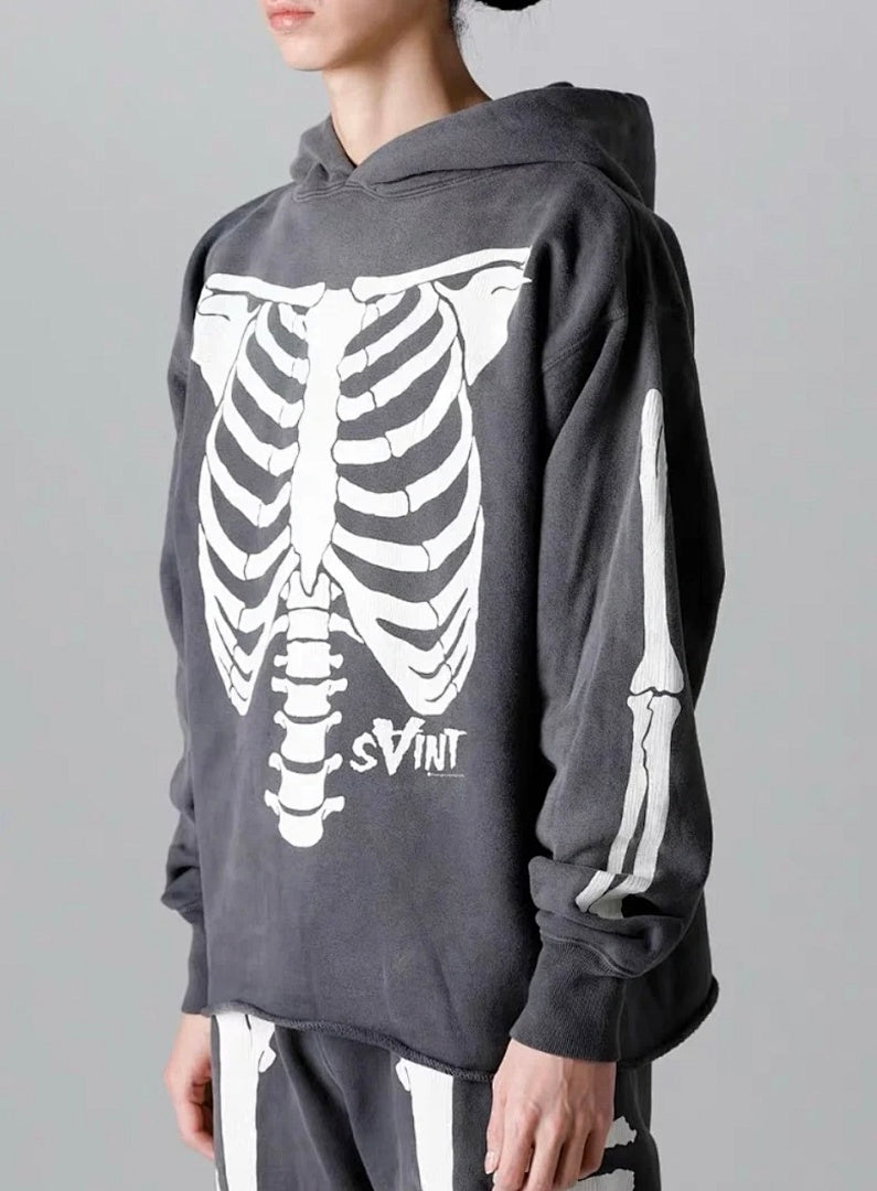 Saint Michael ST148 Skeleton Graphic Hoodie
