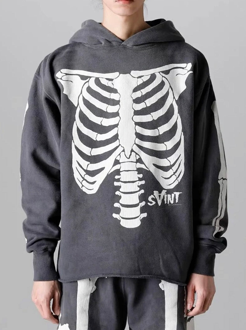 Saint Michael ST148 Skeleton Graphic Hoodie