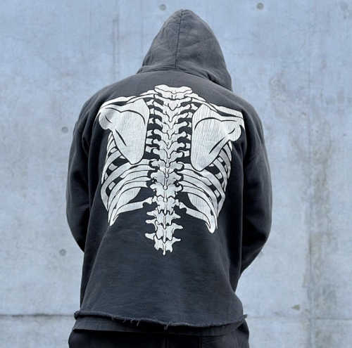 Saint Michael ST148 Skeleton Graphic Hoodie