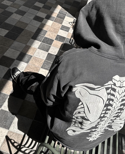 Saint Michael ST148 Skeleton Graphic Hoodie