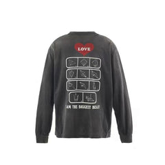 Saint Michael Love Patchwork Graphic Sweatshirt