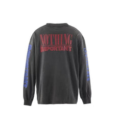 Saint Michael Distressed Graphic Art Long Sleeve Sweatshirt