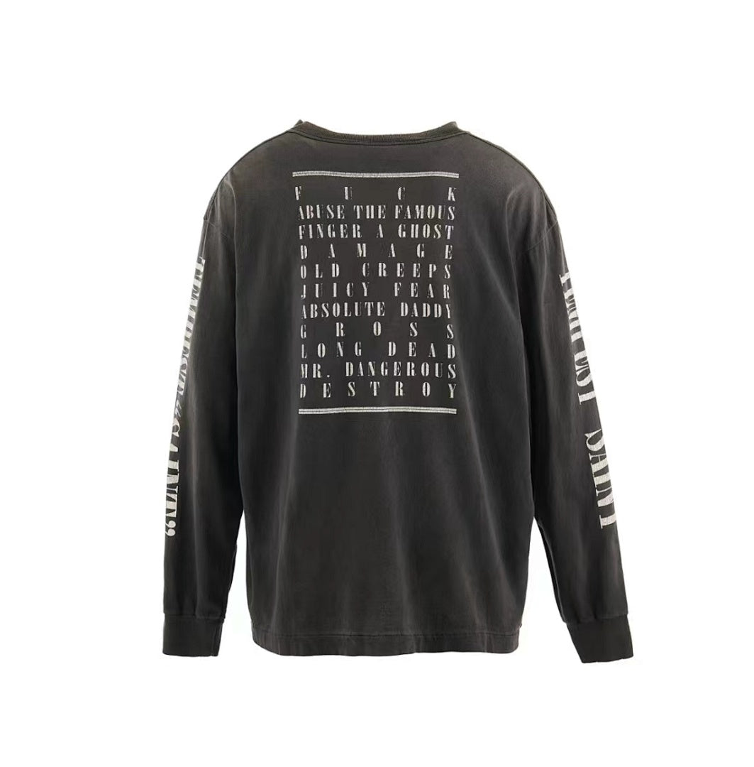 Saint Michael Tempest Graphic & Back Script Sweatshirt