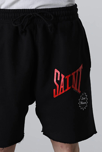 Saint Michael Angular Font Graphic Logo Sweat Shorts