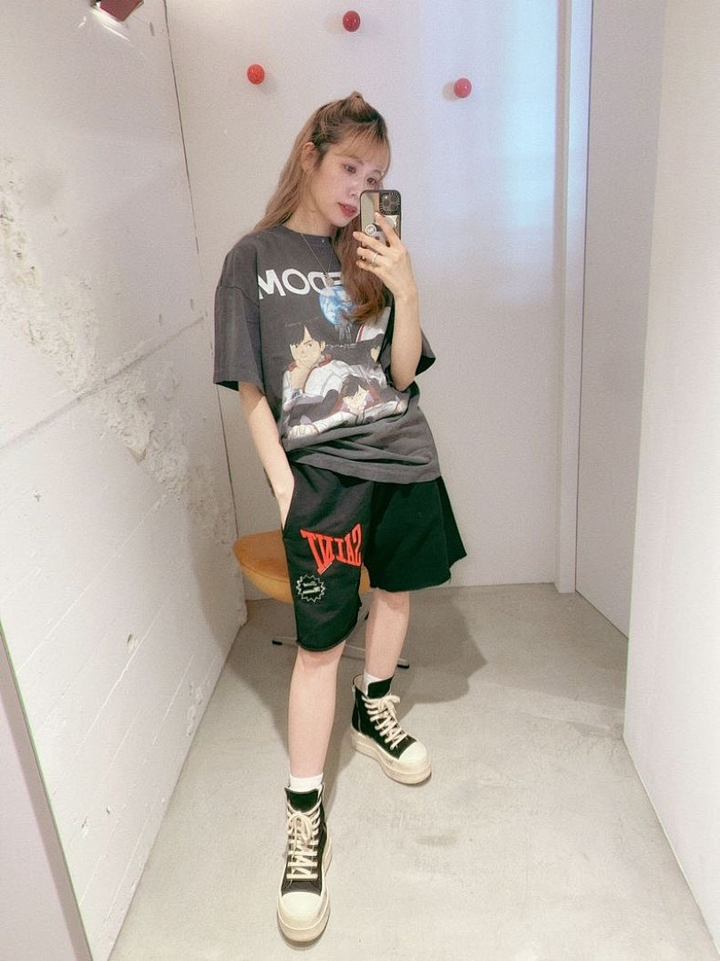 Saint Michael Angular Font Graphic Logo Sweat Shorts