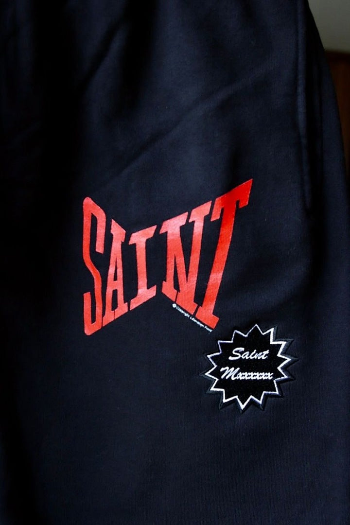 Saint Michael Angular Font Graphic Logo Sweat Shorts