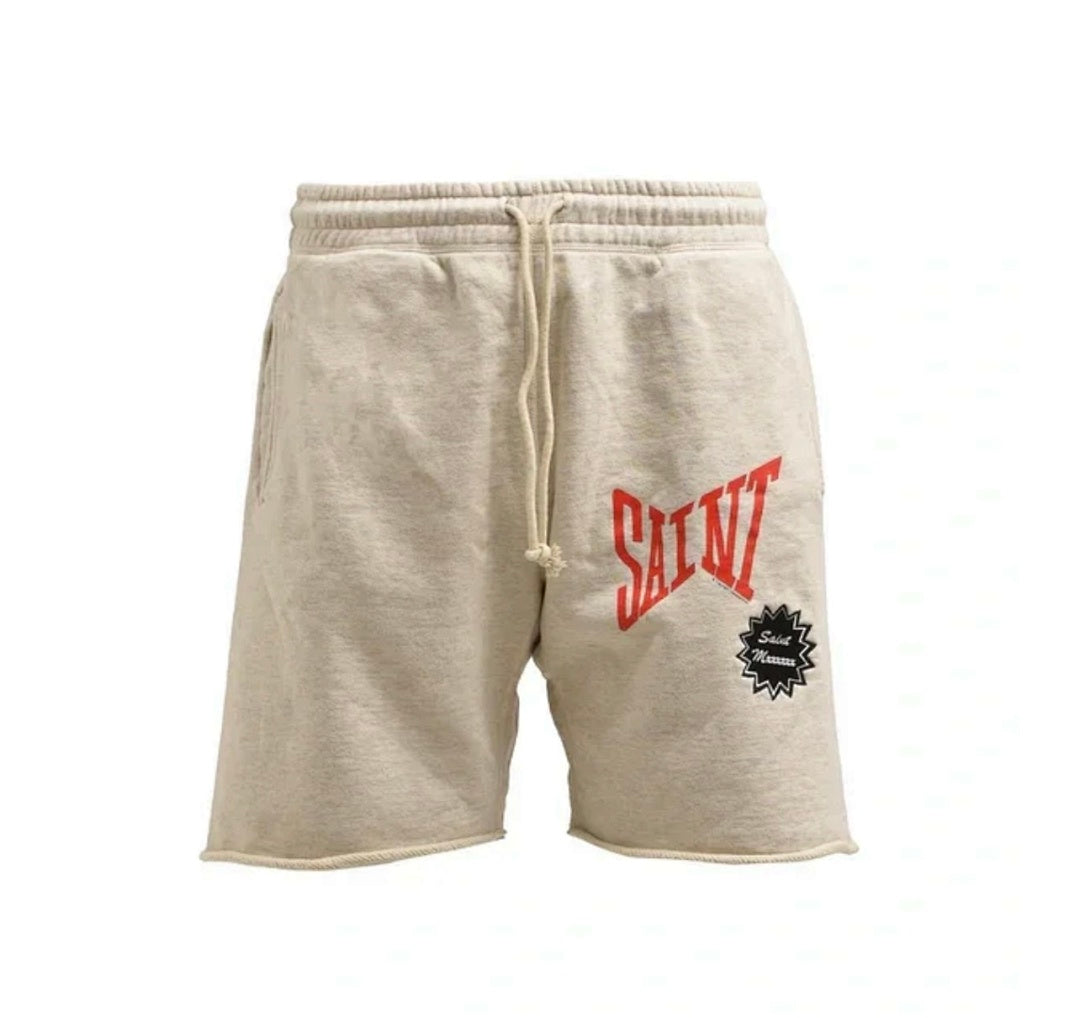 Saint Michael Angular Font Graphic Logo Sweat Shorts