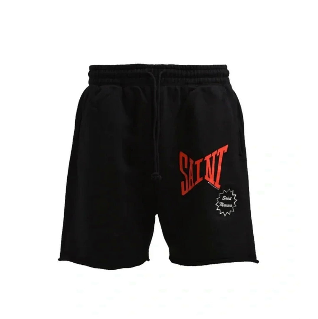 Saint Michael Angular Font Graphic Logo Sweat Shorts