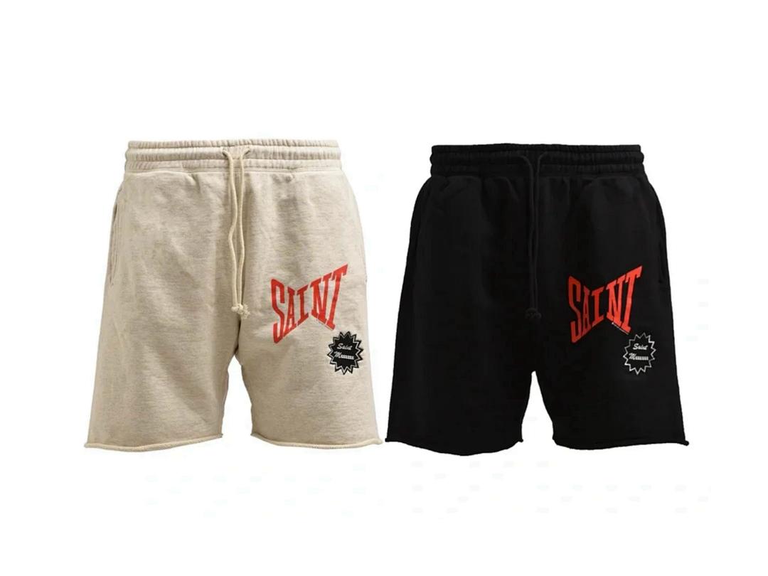Saint Michael Angular Font Graphic Logo Sweat Shorts