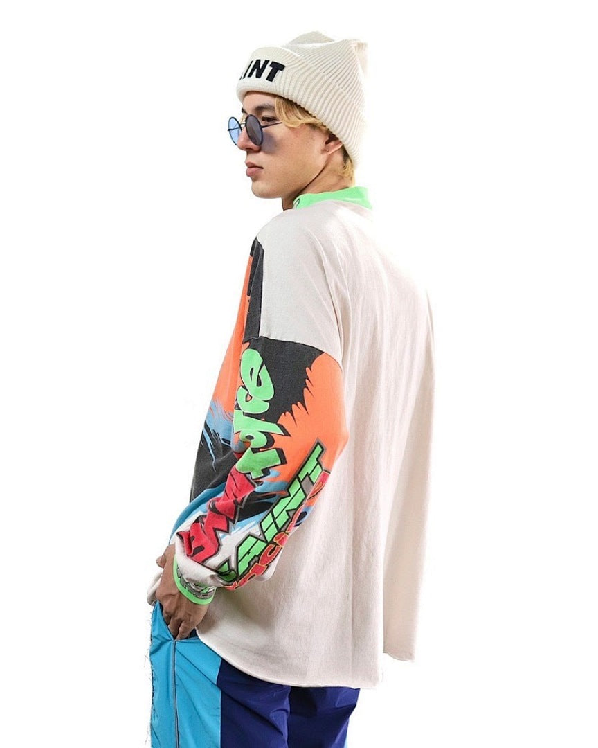 Saint Michael Bold Racing Graphic Long Sleeve Jersey