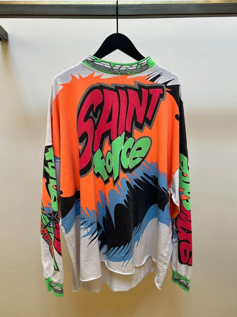 Saint Michael Bold Racing Graphic Long Sleeve Jersey