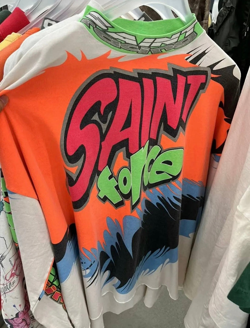 Saint Michael Bold Racing Graphic Long Sleeve Jersey