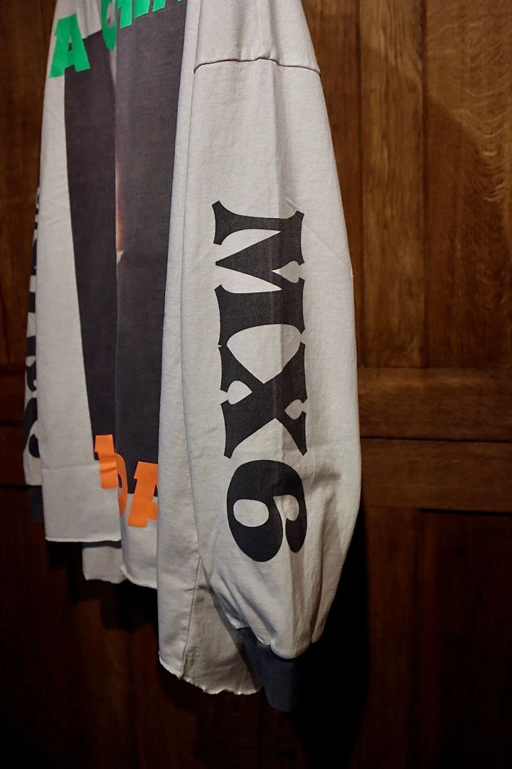 Saint Michael Mock-Neck Photo Print Long Sleeve Sweatshirt