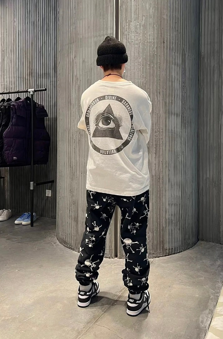 Saint Michael Complicated Cross Print Sweatshirt