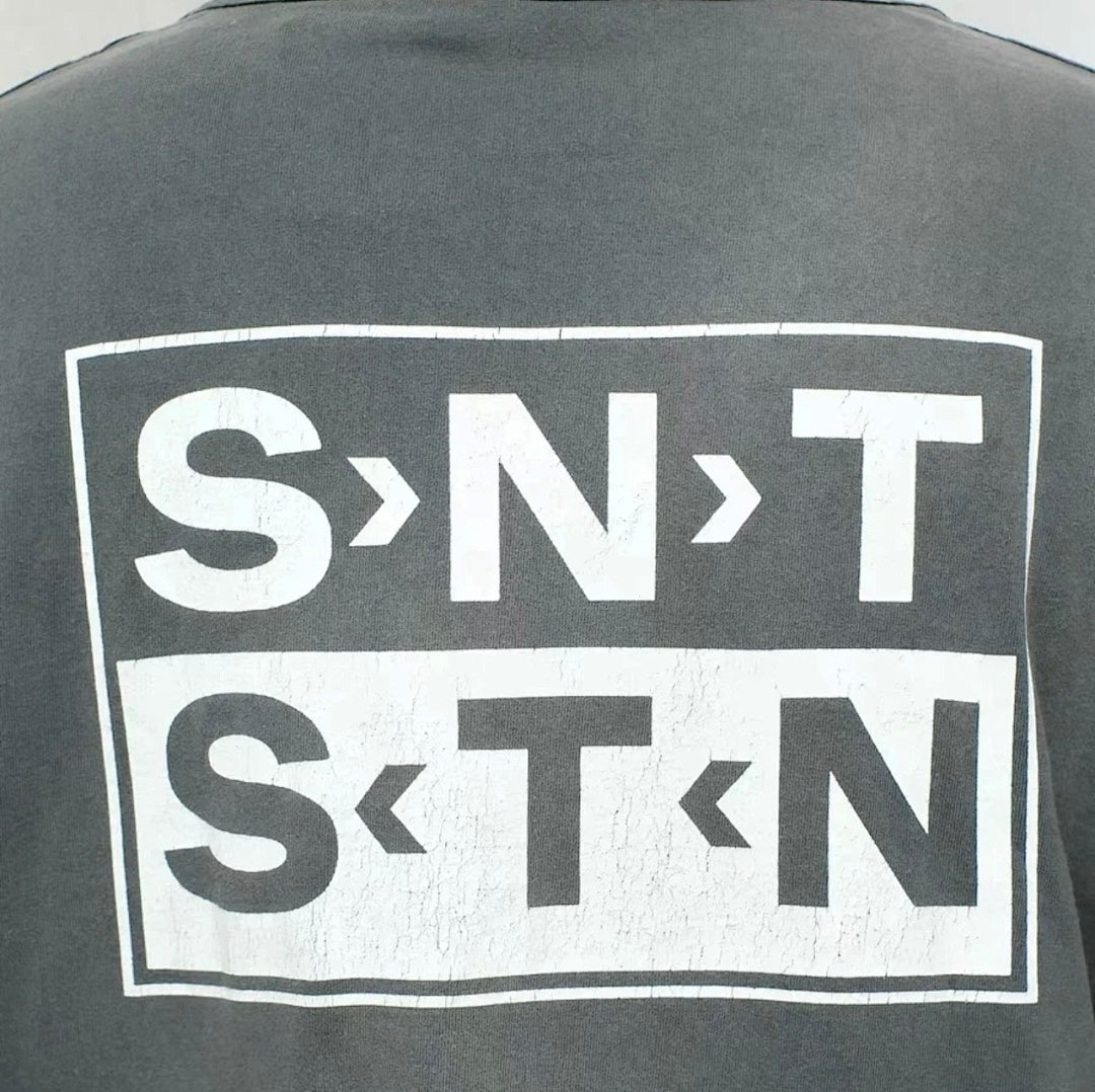 Saint Michael Minimalist Block Logo Long Sleeve Sweatshirt