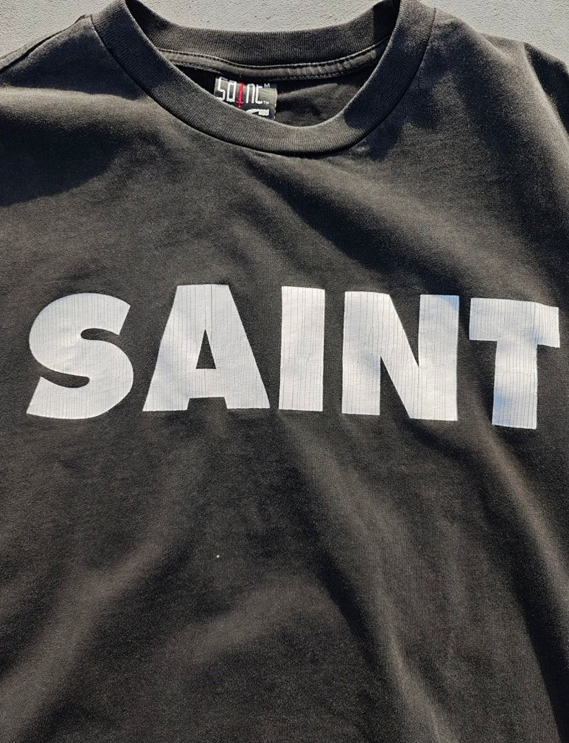 Saint Michael Minimalist Block Logo Long Sleeve Sweatshirt