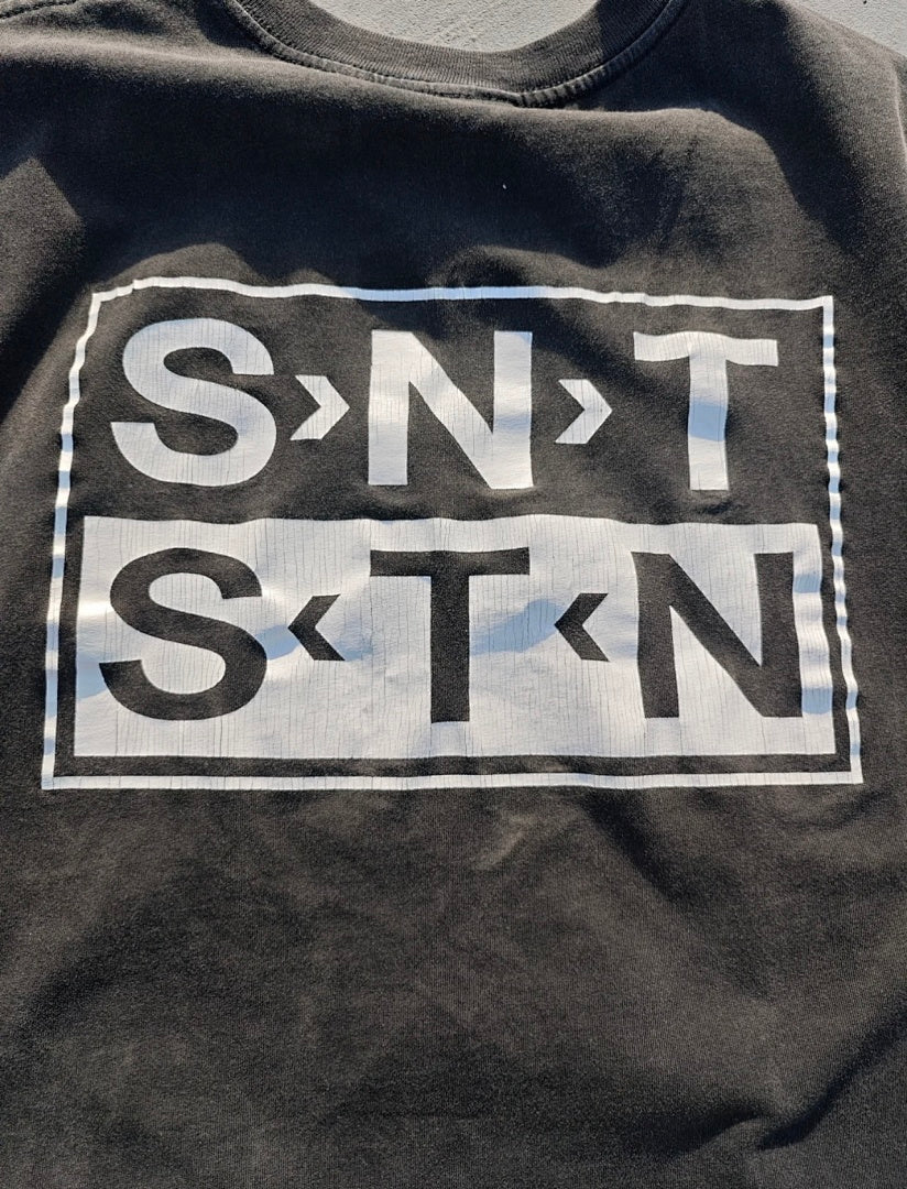 Saint Michael Minimalist Block Logo Long Sleeve Sweatshirt