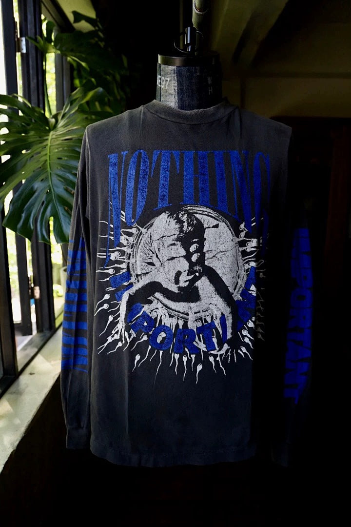 Saint Michael Distressed Graphic Art Long Sleeve Sweatshirt