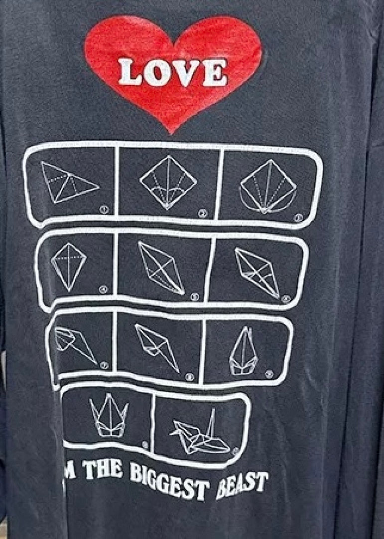 Saint Michael Love Patchwork Graphic Sweatshirt