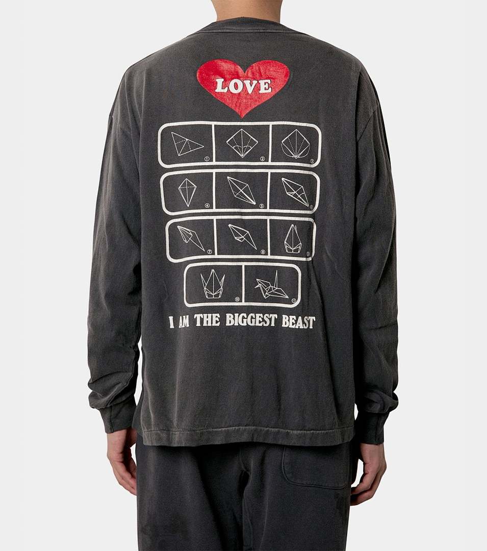 Saint Michael Love Patchwork Graphic Sweatshirt