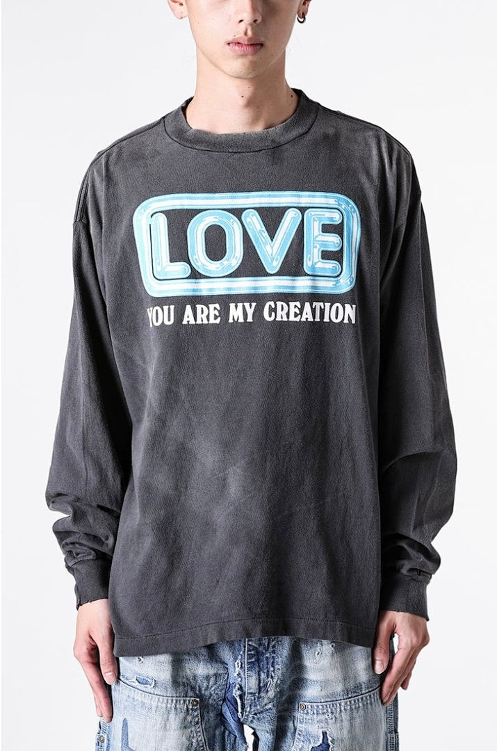 Saint Michael Love Patchwork Graphic Sweatshirt