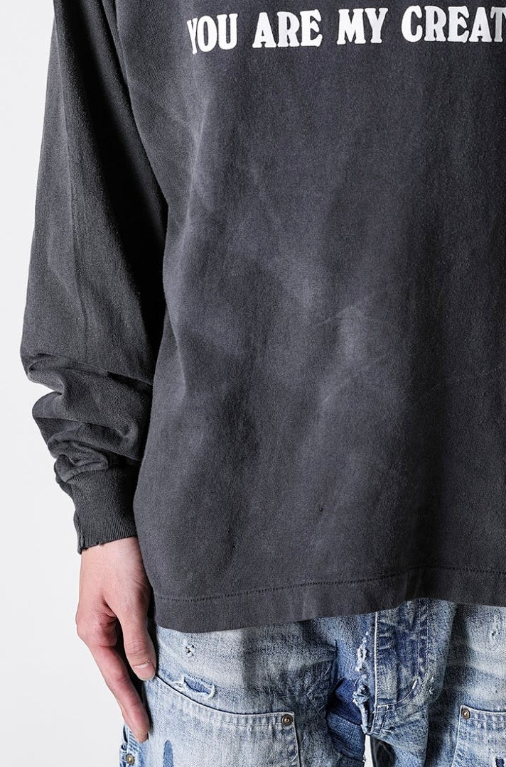 Saint Michael Love Patchwork Graphic Sweatshirt