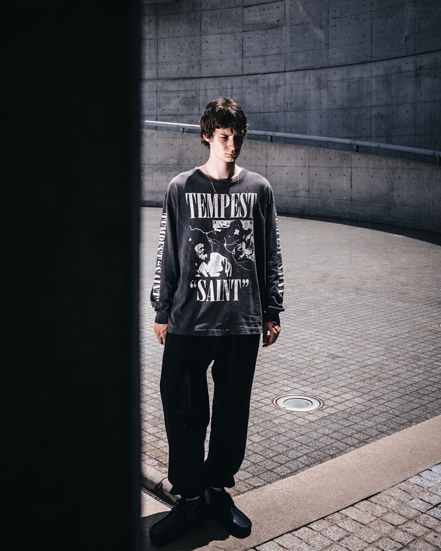 Saint Michael Tempest Graphic & Back Script Sweatshirt